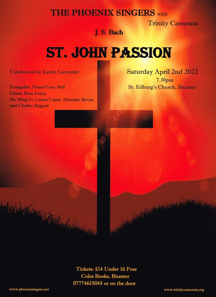 Bach's St. John Passion – Apr 2022 – Full Poster